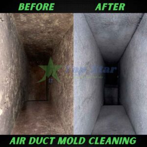 Clean air duct before and after