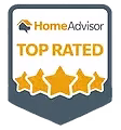 Home Advisor Top Rated" badge, symbolizing home service excellence