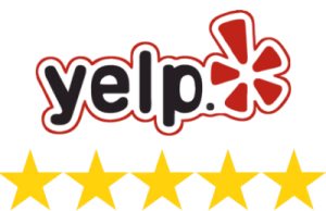 Logo with "People love us on Yelp," highlighting positive feedback