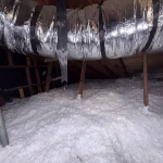 Completed attic cleaning and insulation project in Pasadena TX
