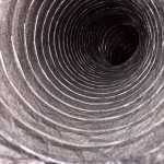 HVAC ductwork affected by moisture and microbial growth in Baytown home